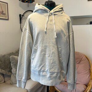 Buck Mason Light Gray Hooded Drawstring Sweatshirt